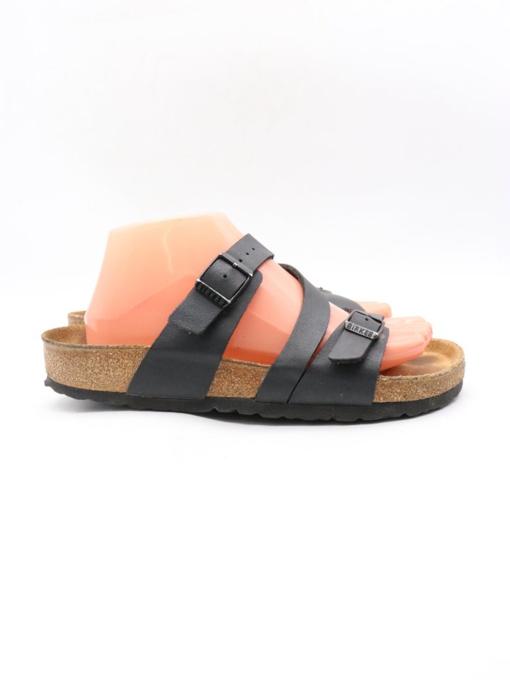 Birkenstock Salina Women's EU 39 US 8 Black Birko-Flor Three Strap Buckle Sandas